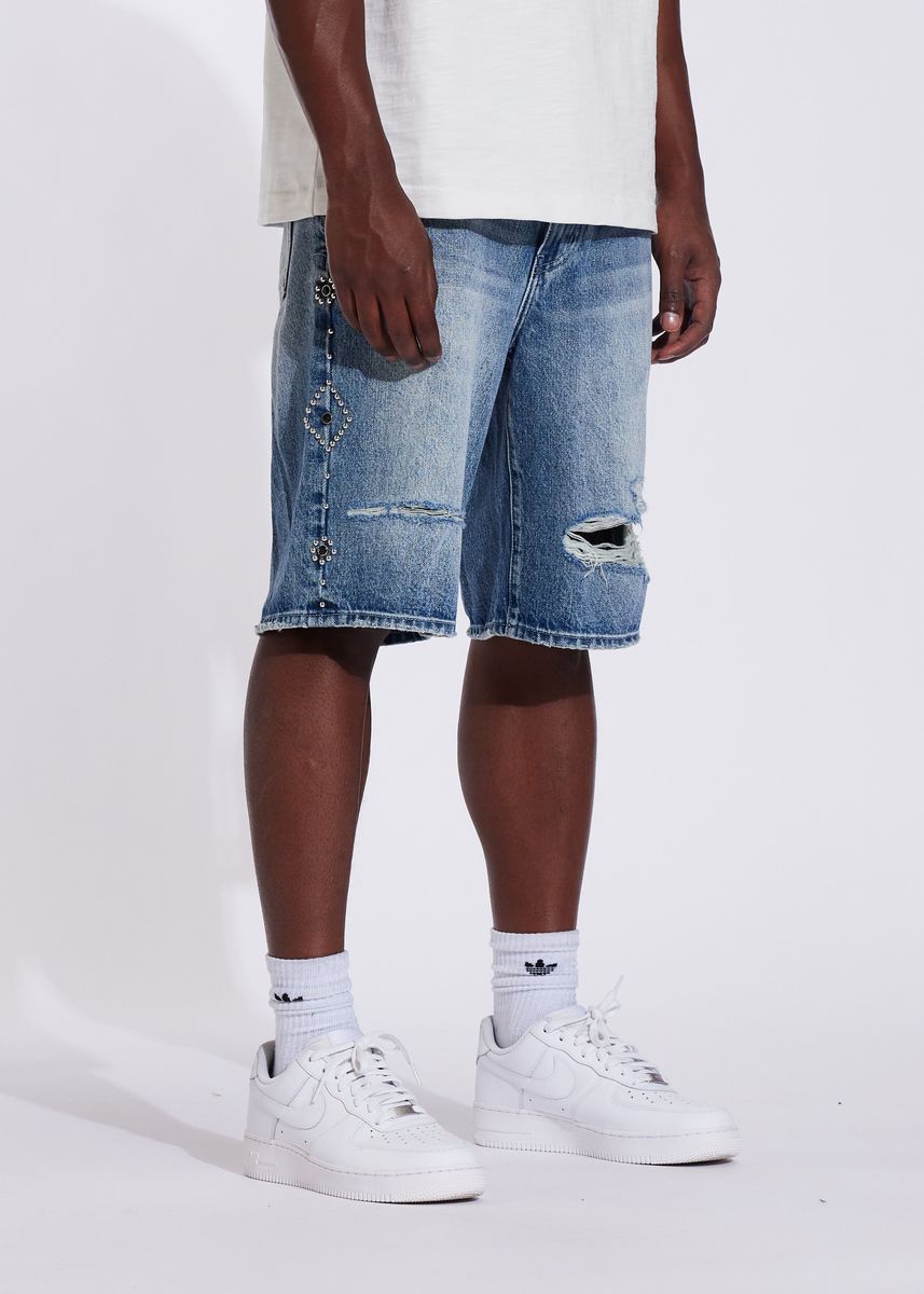 Rivet Denim Short - Medium Wash