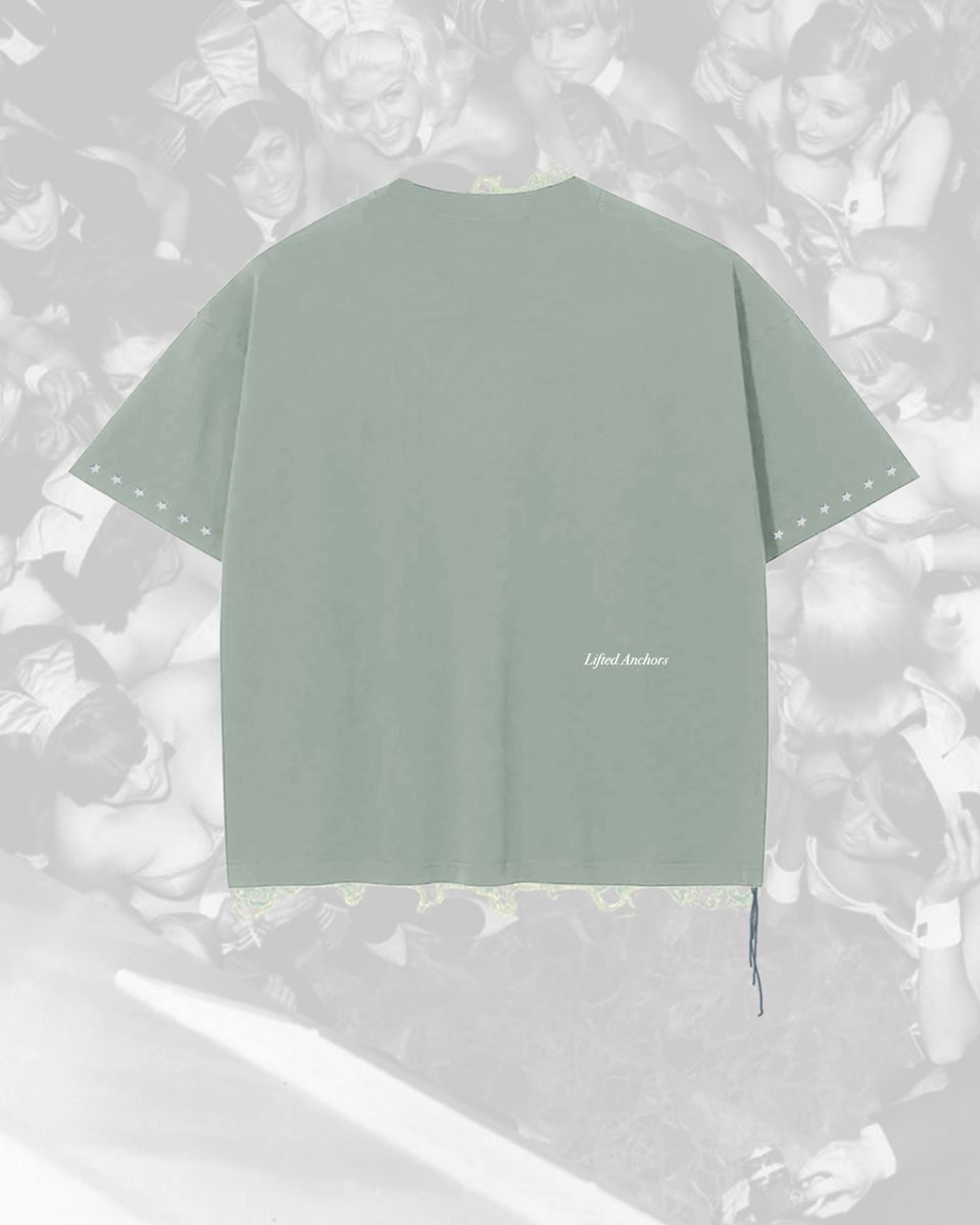 I Don't Date Crop T-Shirt - Sage