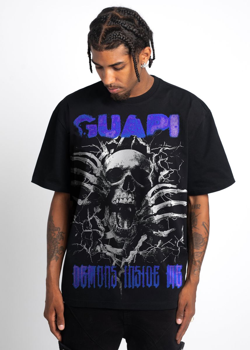 Demon Inside V2 T - Shirt - Black / Purple