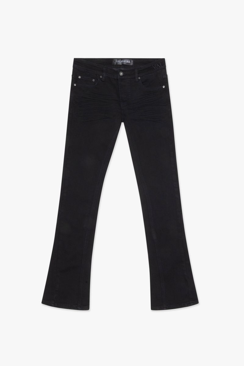 Mr. Stacked Flare Jeans - Black