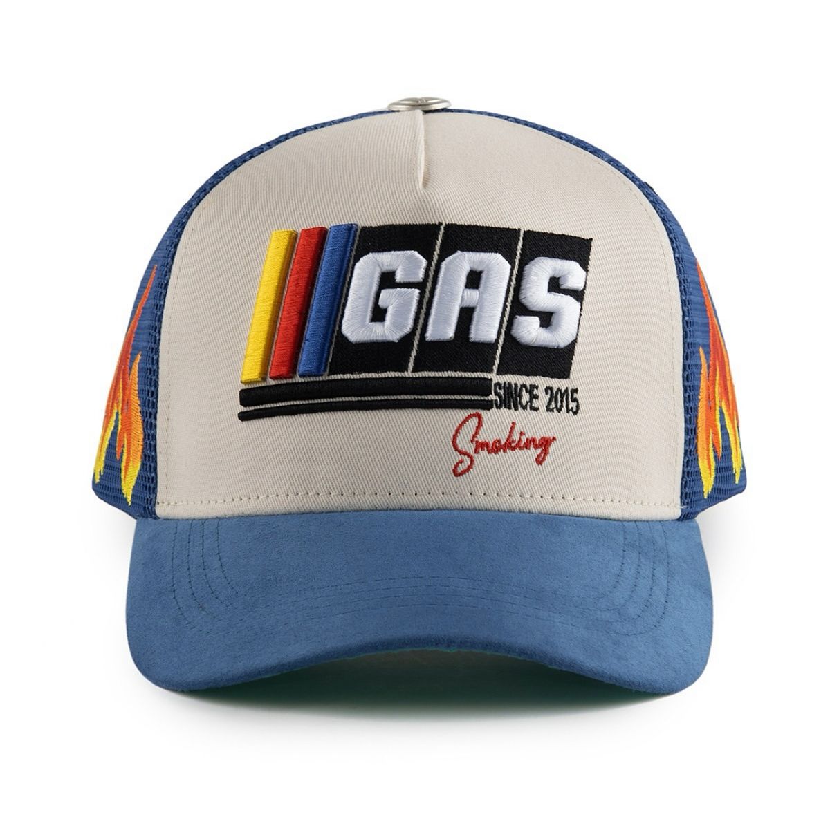 Nascar Fastcar Trucker Hat - White / Blue