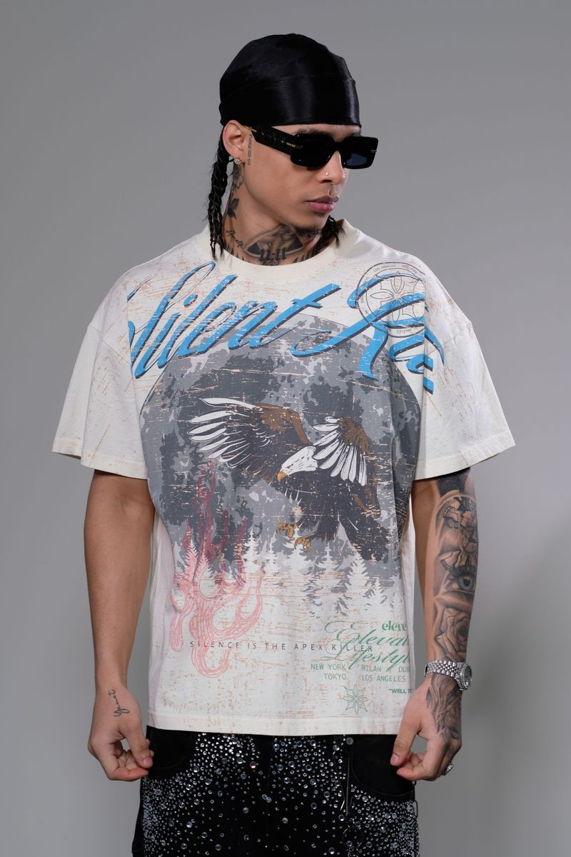 Silent Killer Short Sleeve T Shirt - Cream