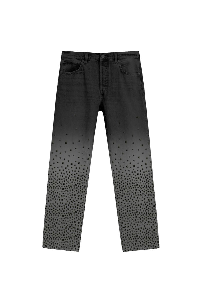 Solomon Rhinestone Denim - Black