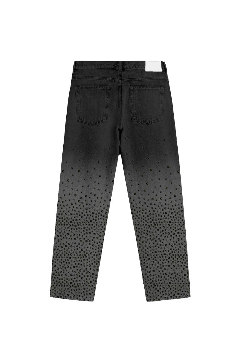 Solomon Rhinestone Denim - Black
