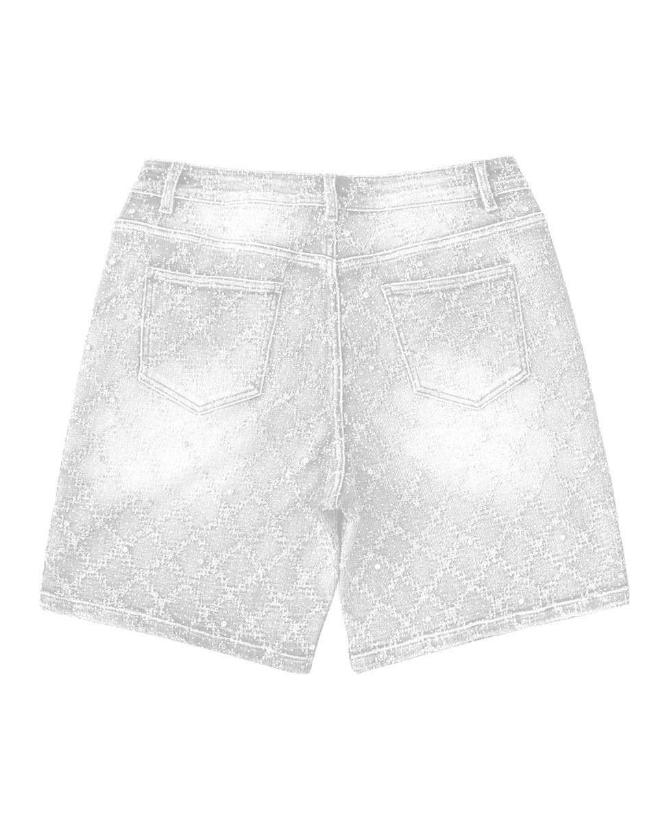 Gem Stone Jorts - Cream