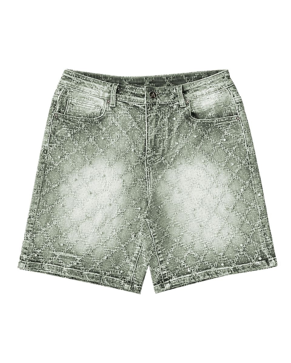 Gem Stone Jorts - Olive