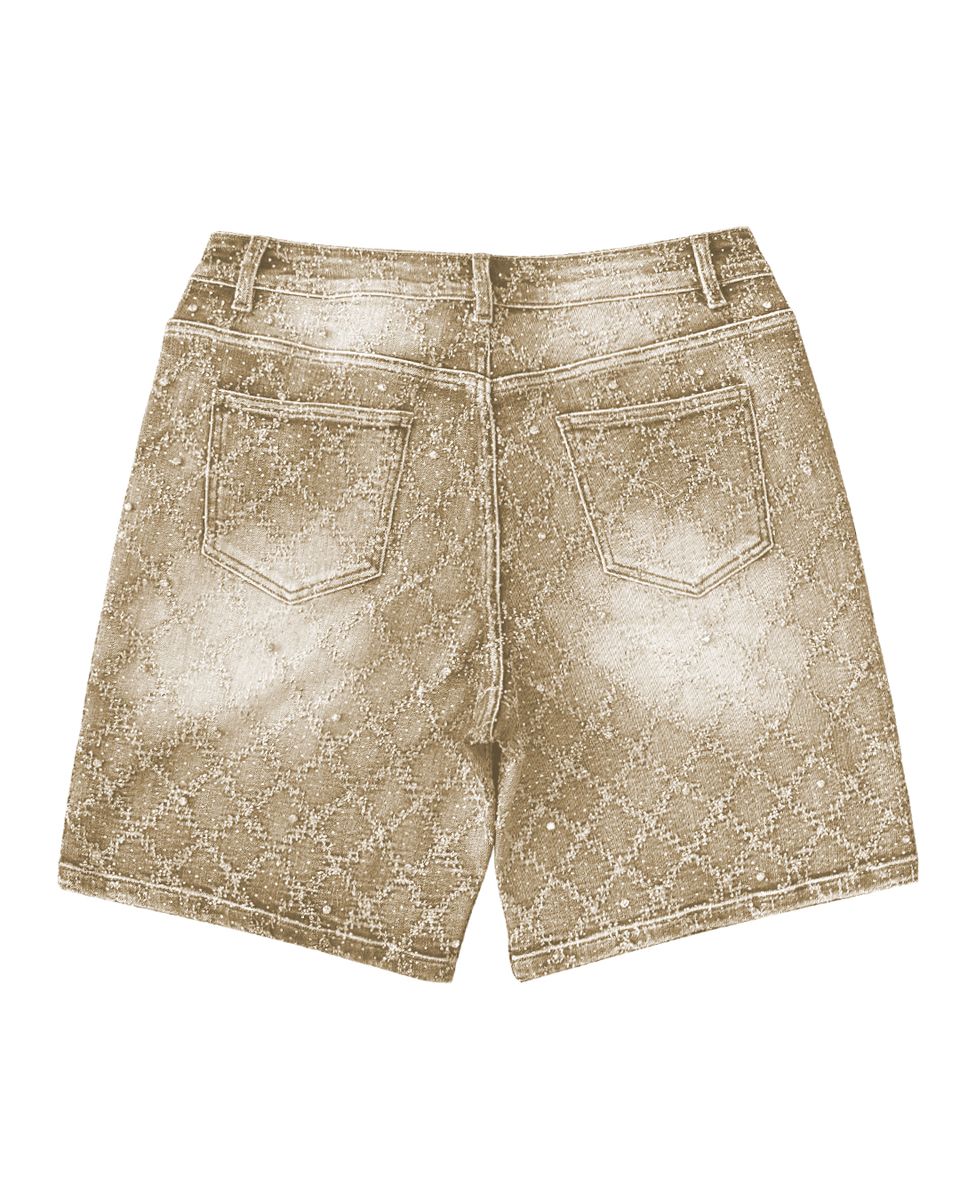 Gem Stone Jorts - Tan