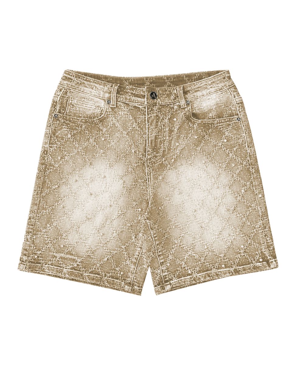 Gem Stone Jorts - Tan