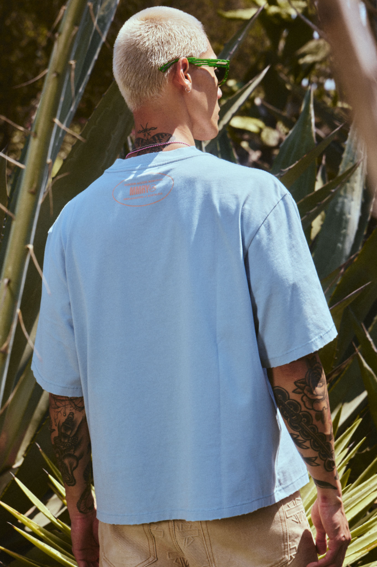 Wild Horses Crop T-Shirt - Slate Grey