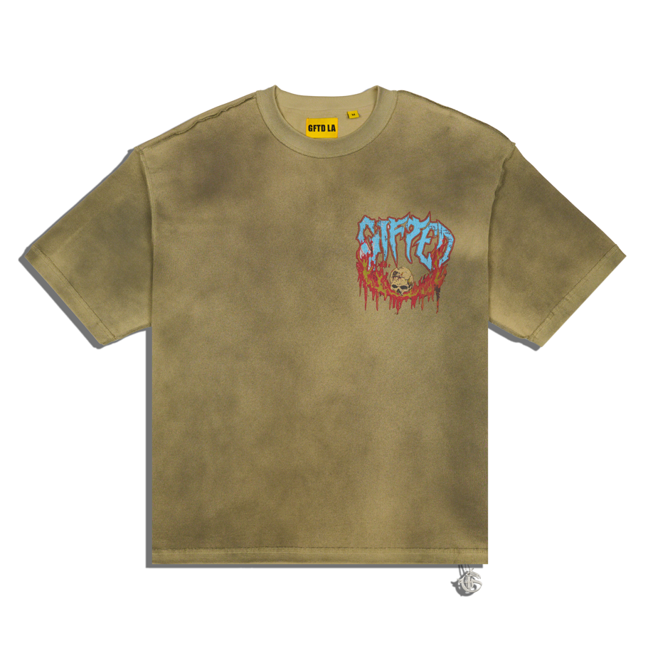 Enemies Die By Fire T-Shirt - Olive