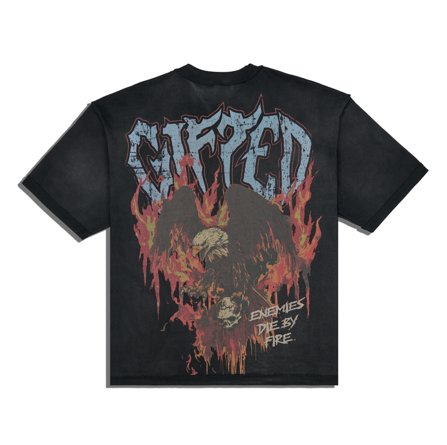 Enemies Die By Fire T-Shirt - Black