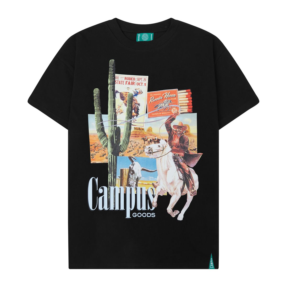 Postcard T Shirt - Black
