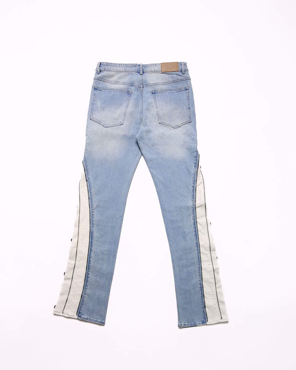 Question Mark Flare Denim - Light Indigo