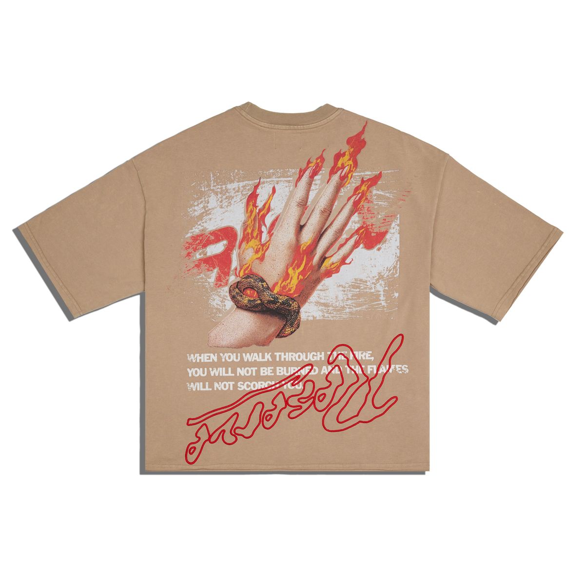 Burned T-Shirt - Khaki