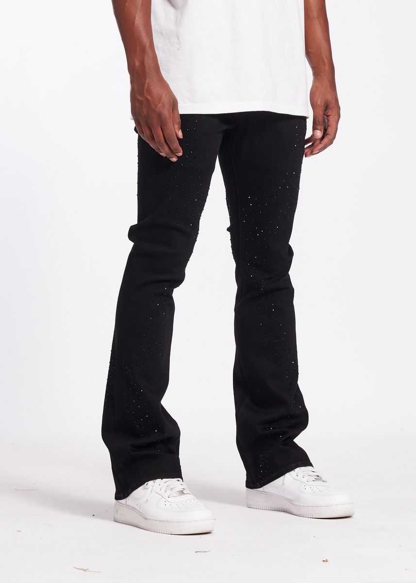 Wiz Flare Jeans - Ice Black