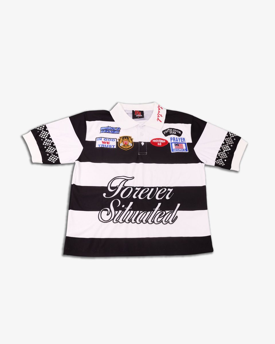 Polo Shirt - White / Black