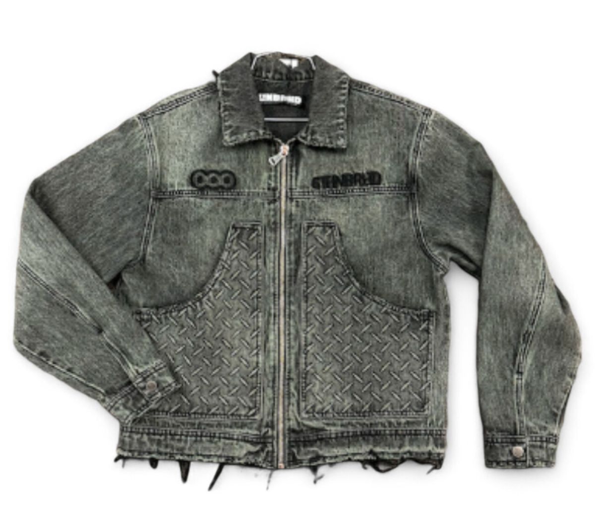 Grid Denim Jacket - Vintage