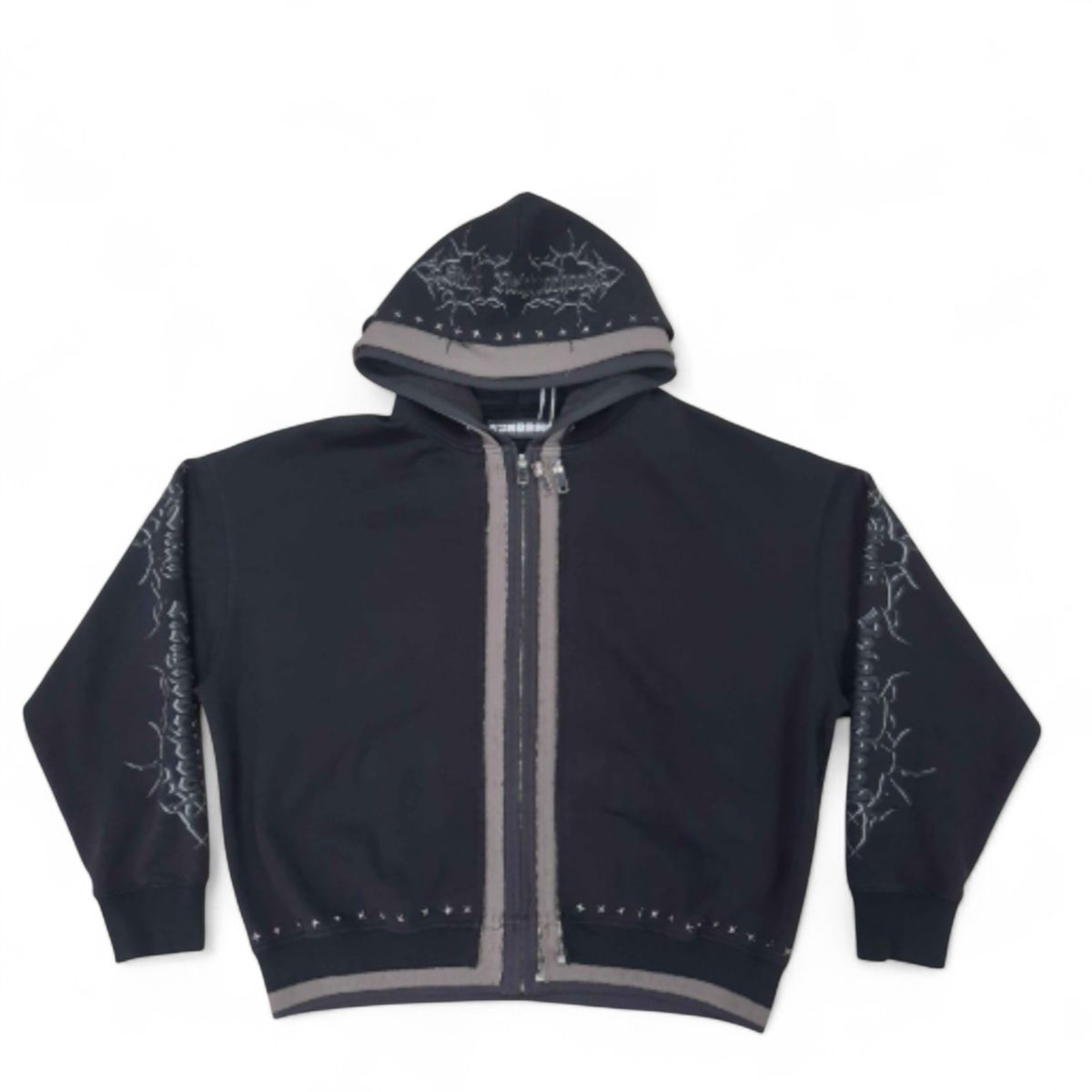 Wasteria Hoodie - Vintage Black / Grey