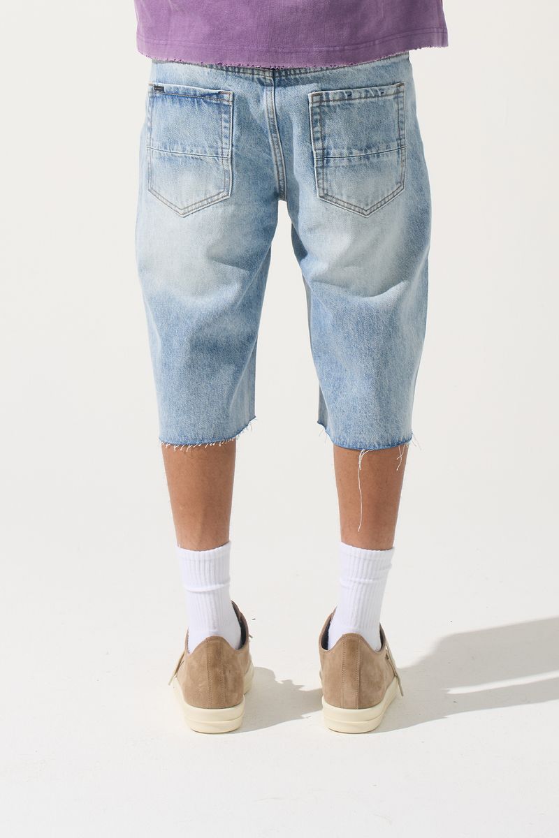 Dynasty Denim Shorts - Light Blue