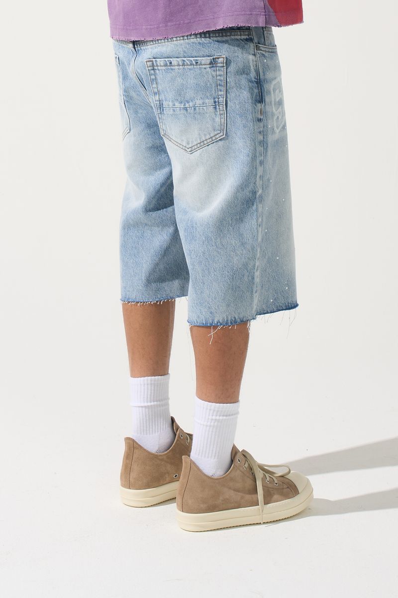 Dynasty Denim Shorts - Light Blue
