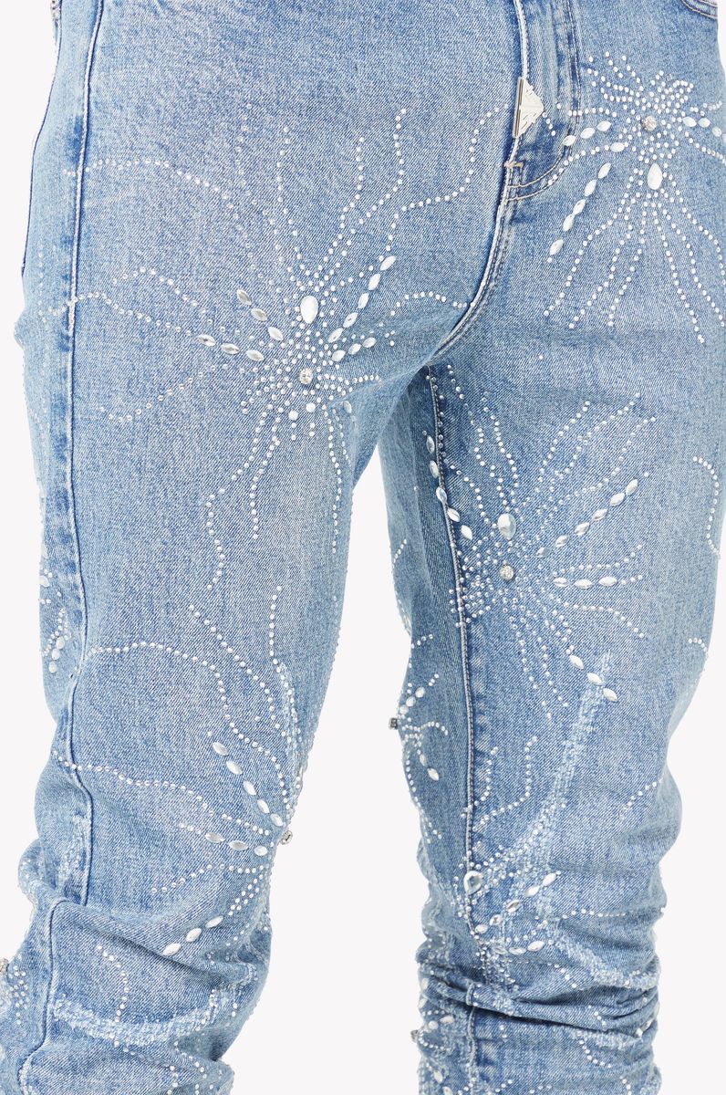 Steel Blue Spider Denim