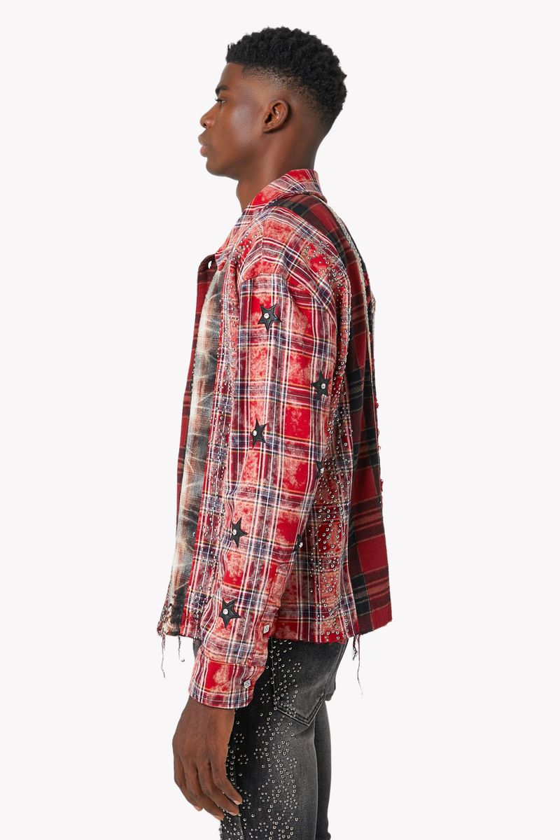 Blood Red Patch Flannel