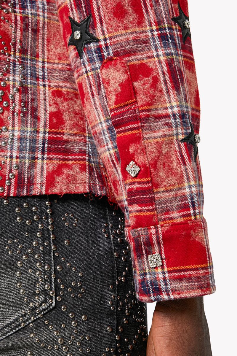 Blood Red Patch Flannel