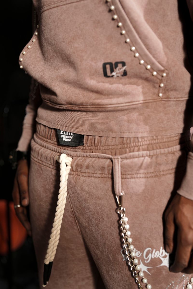 Vivid Premium Heavy GSM Men's Track Set - Brown