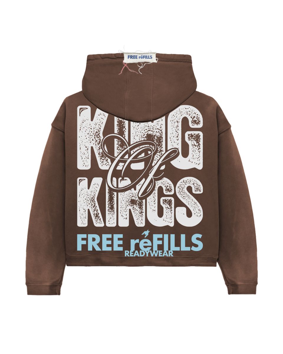 Kings Zip Up Hoodie - Brown