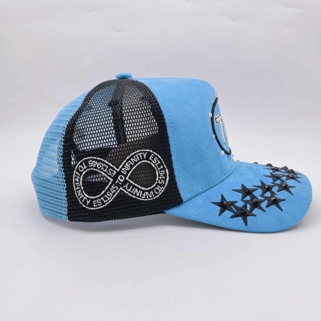 Diamond 777 Suede Trucker Hat - Blue