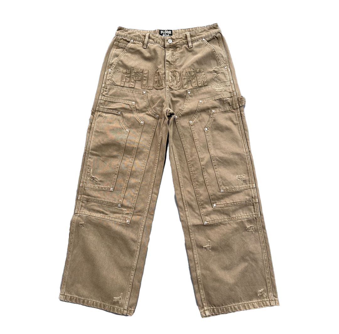 Floor 914 Triple Knee Denim - Khaki