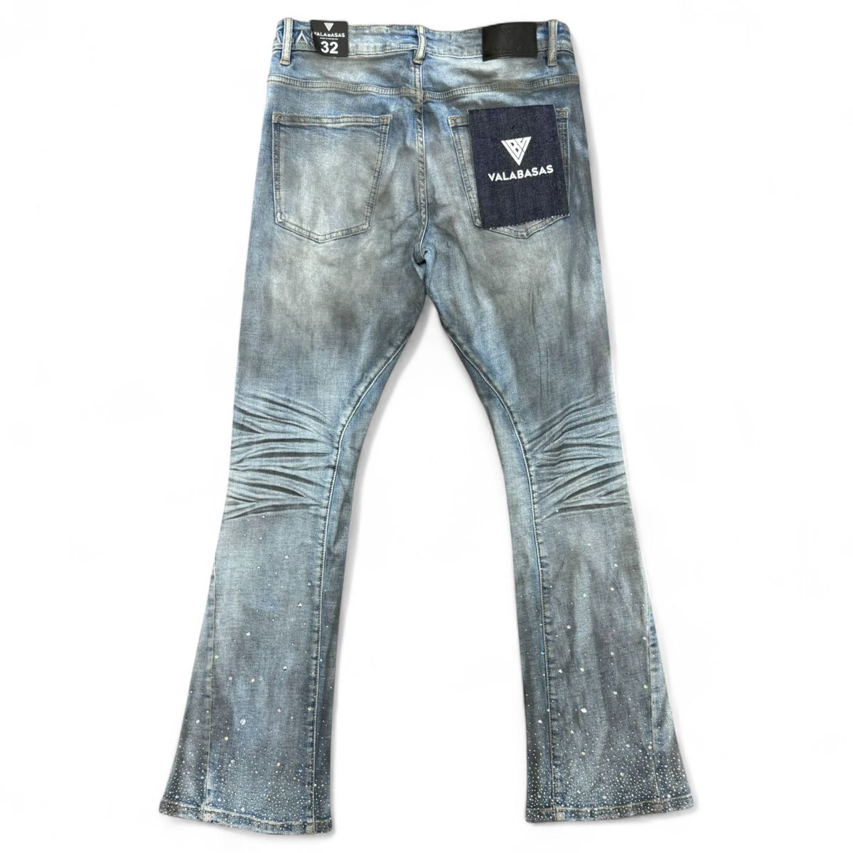 Astonish Stacked Jeans - Dark Dirty Blue