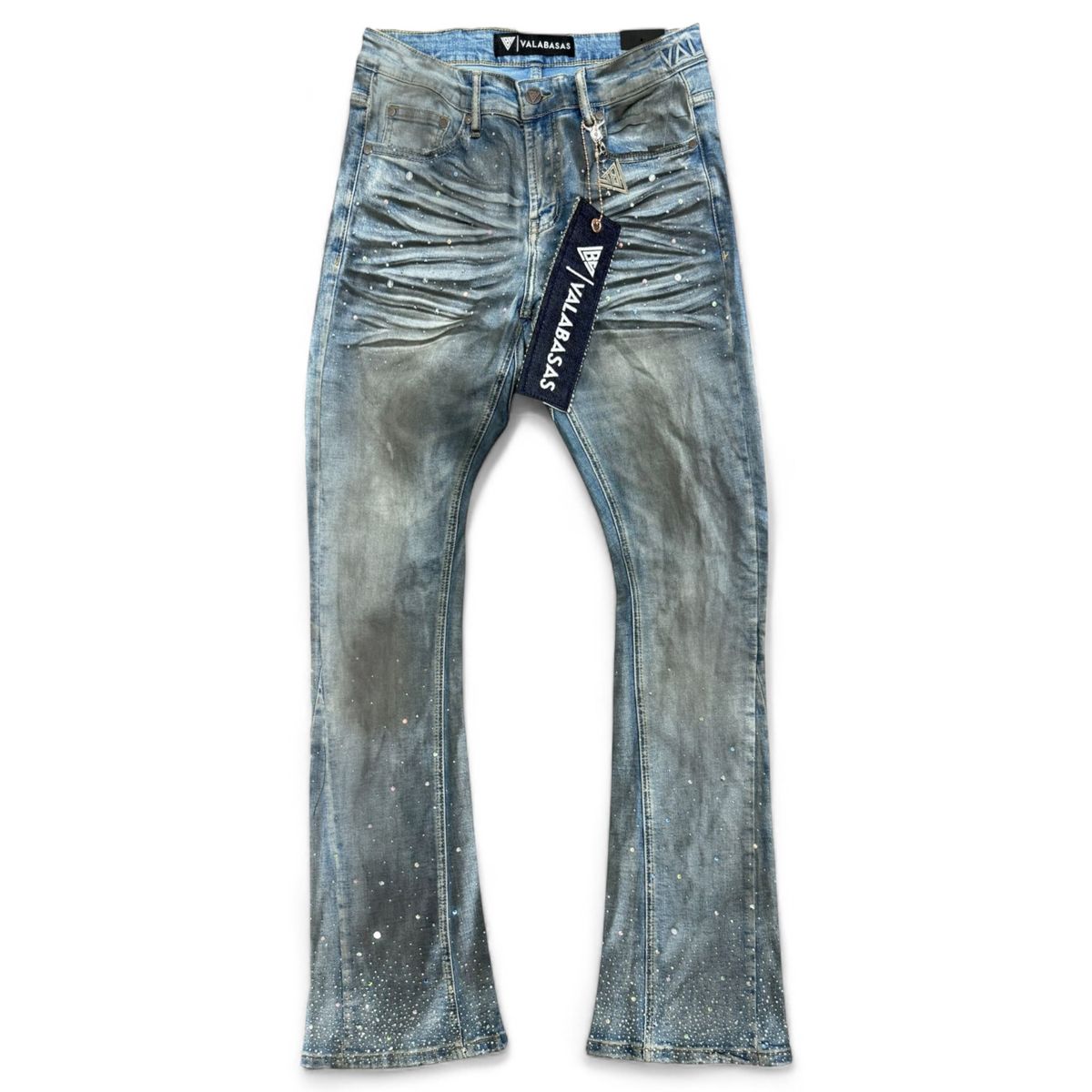 Astonish Stacked Jeans - Dark Dirty Blue