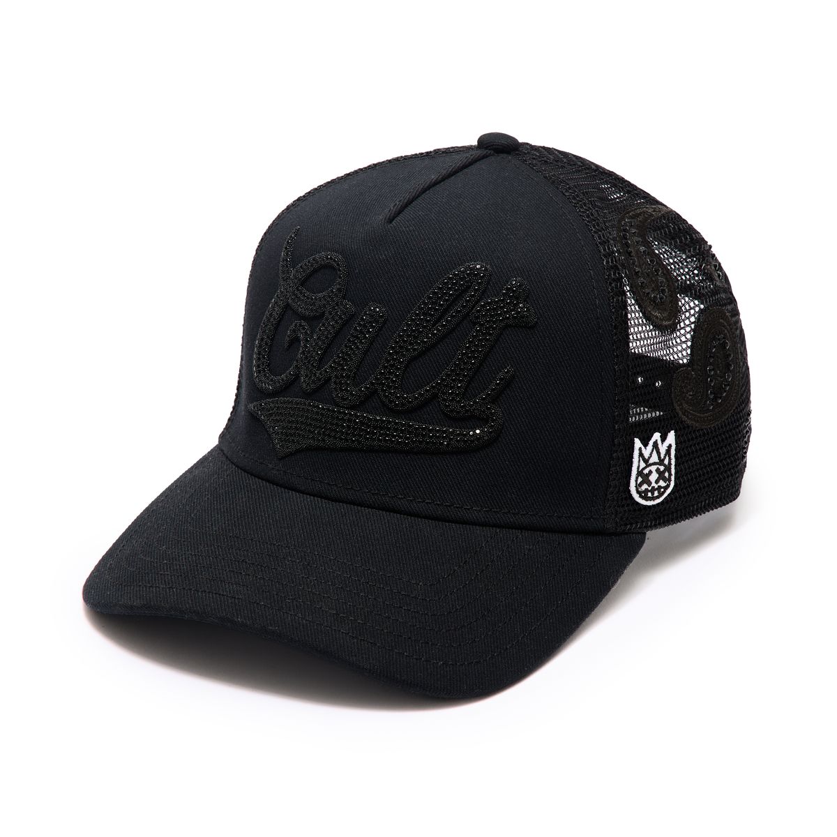 Crystal Paisley Shimuchan Logo Mesh Back Trucker Hat - Black