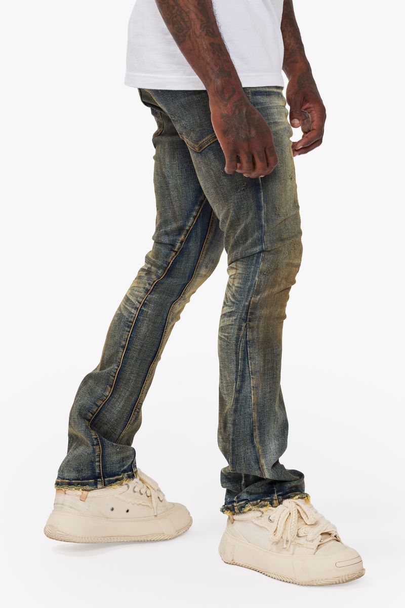 Rugged Stacked Jeans - Vintage Blue