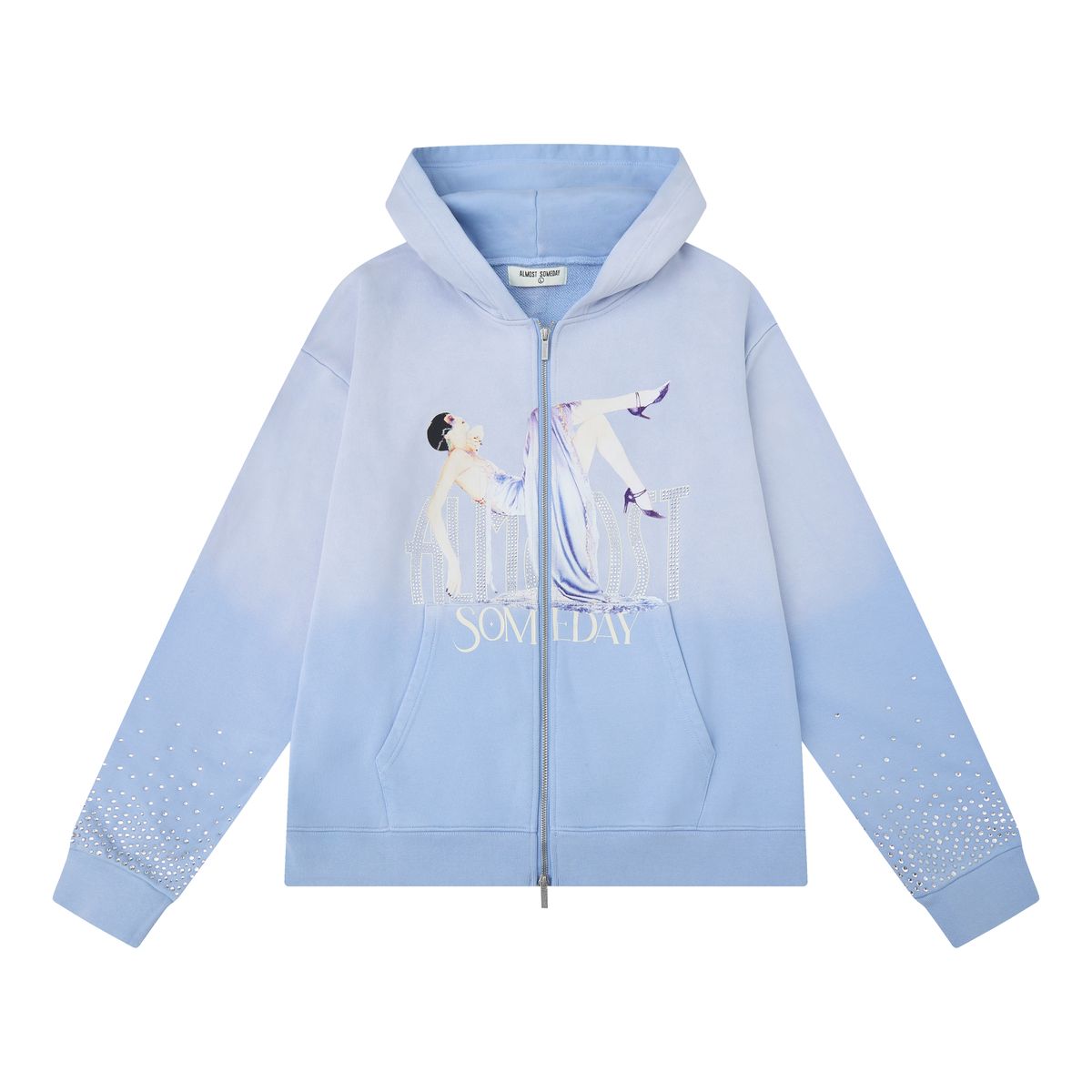Highclass Zip Up Hoodie - Sun Fade Blue