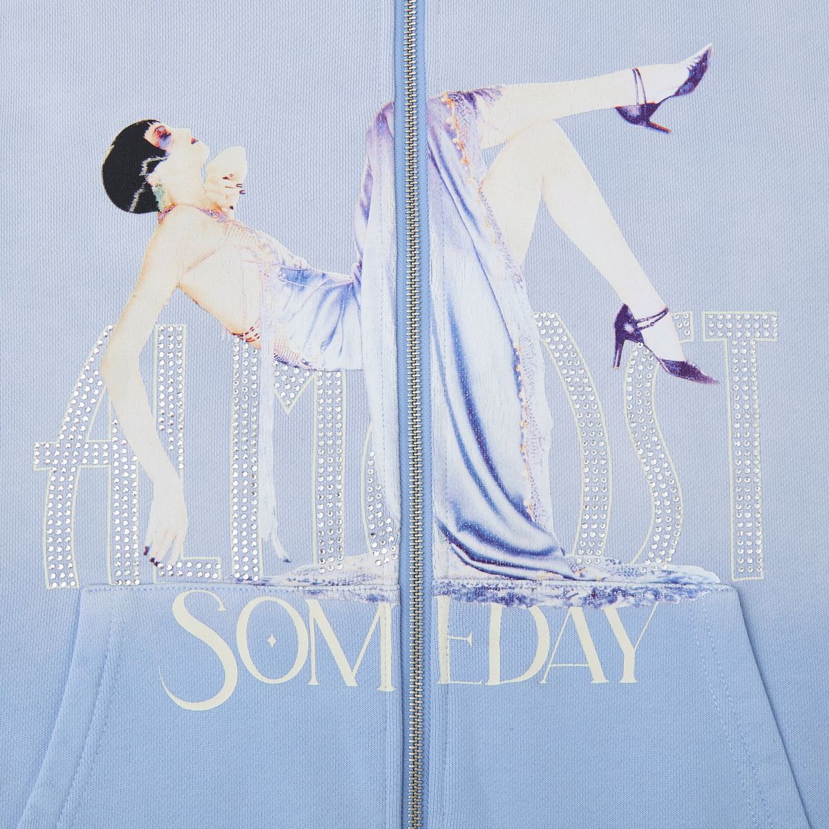 Highclass Zip Up Hoodie - Sun Fade Blue