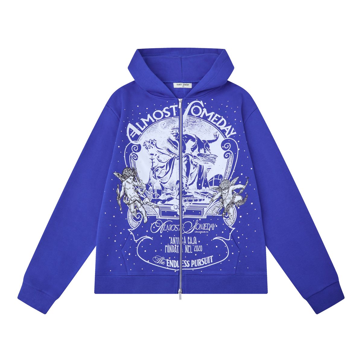 Lavish Zip Up Hoodie - Blue