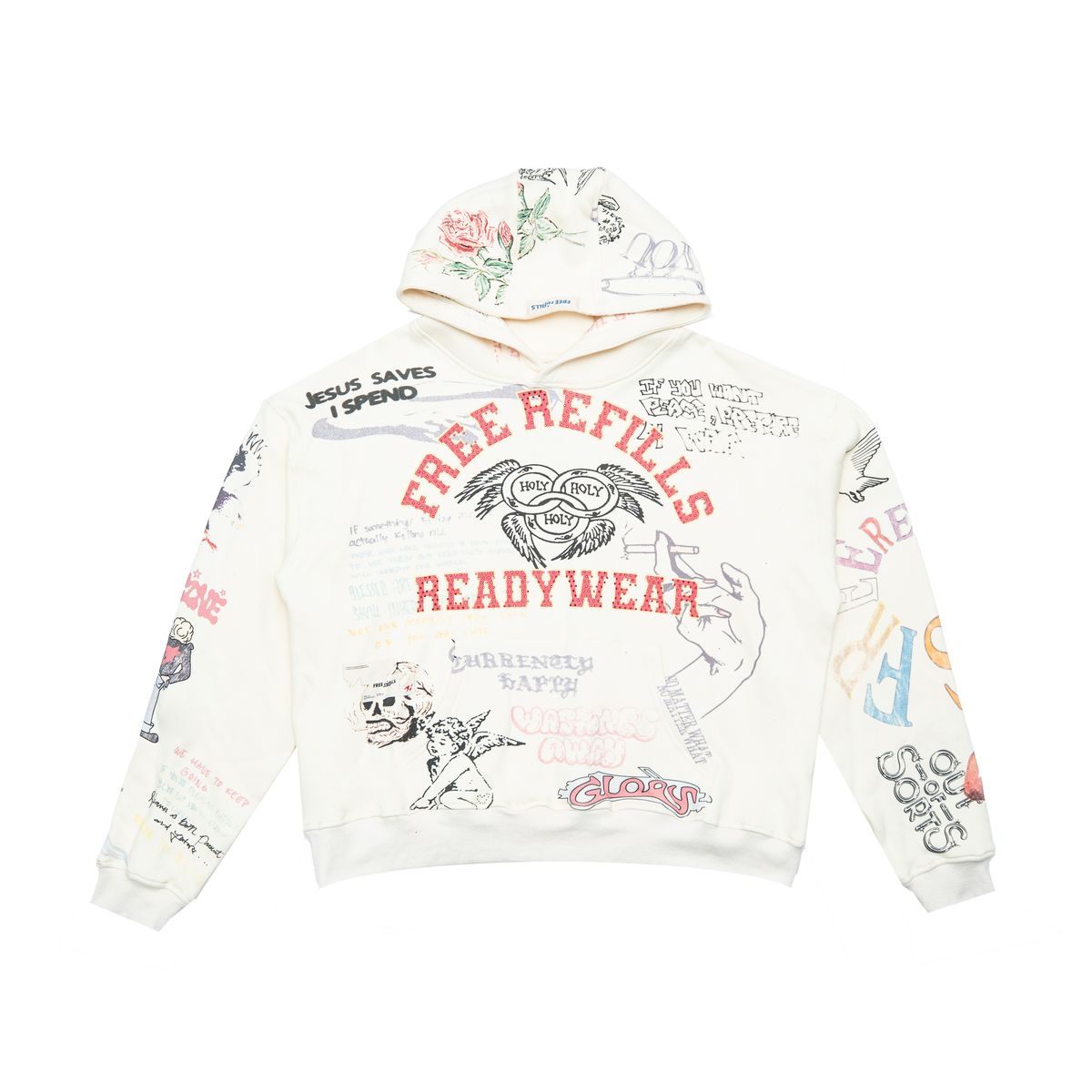 Graffiti Hoodie - Off White