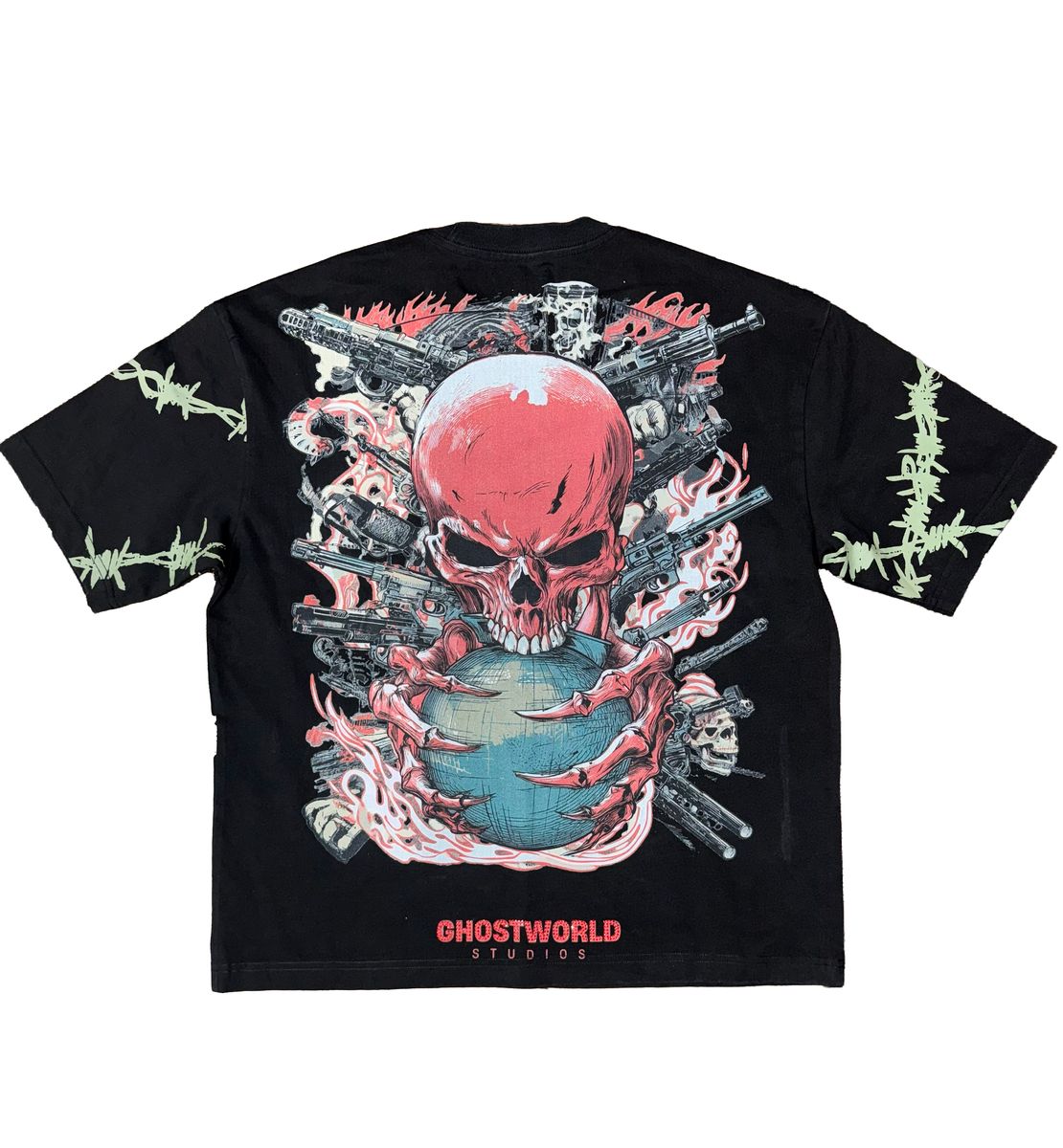 Barbed Wire Wrap T - Shirt - Black