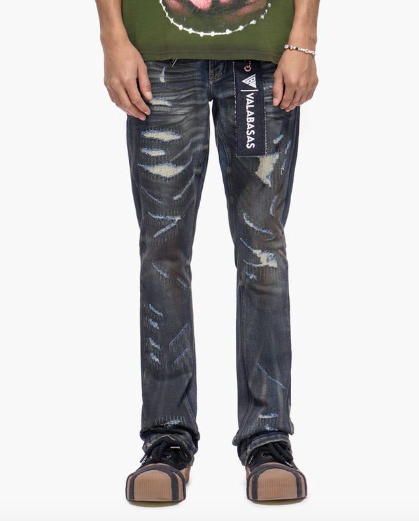 Fugitive Stacked Jeans - Dirty Blue