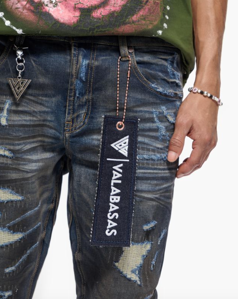 Fugitive Stacked Jeans - Dirty Blue