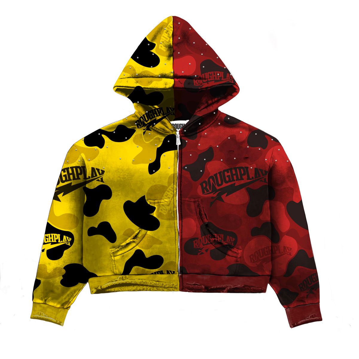Roughplay Camo Hoodie - Yellow / Red