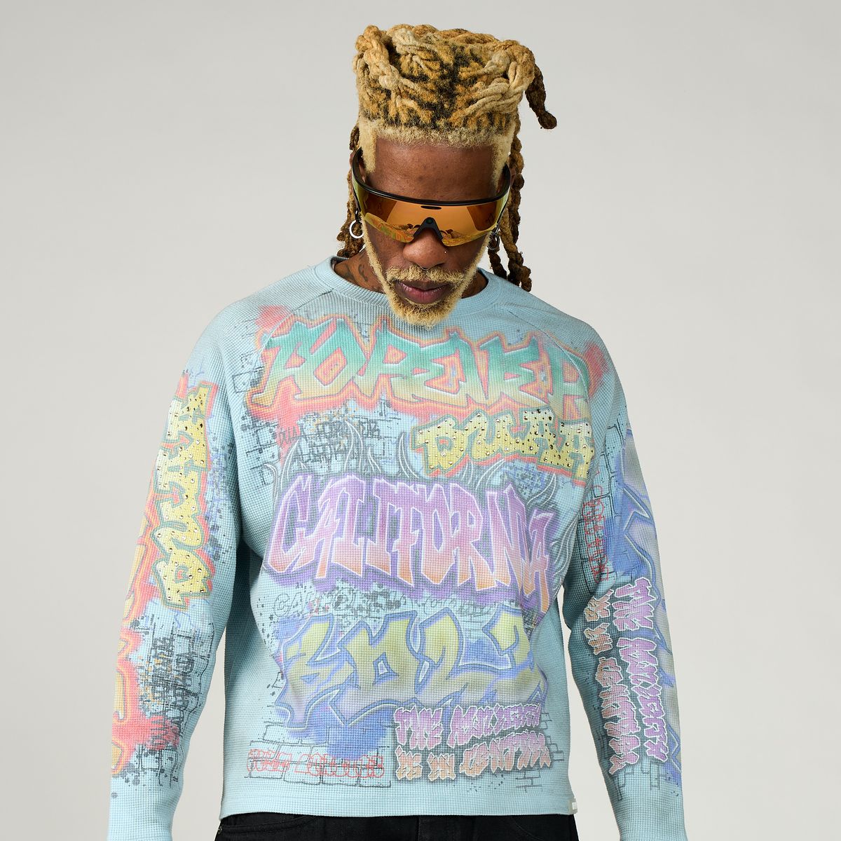 Art Long Sleeve Shirt - Blue