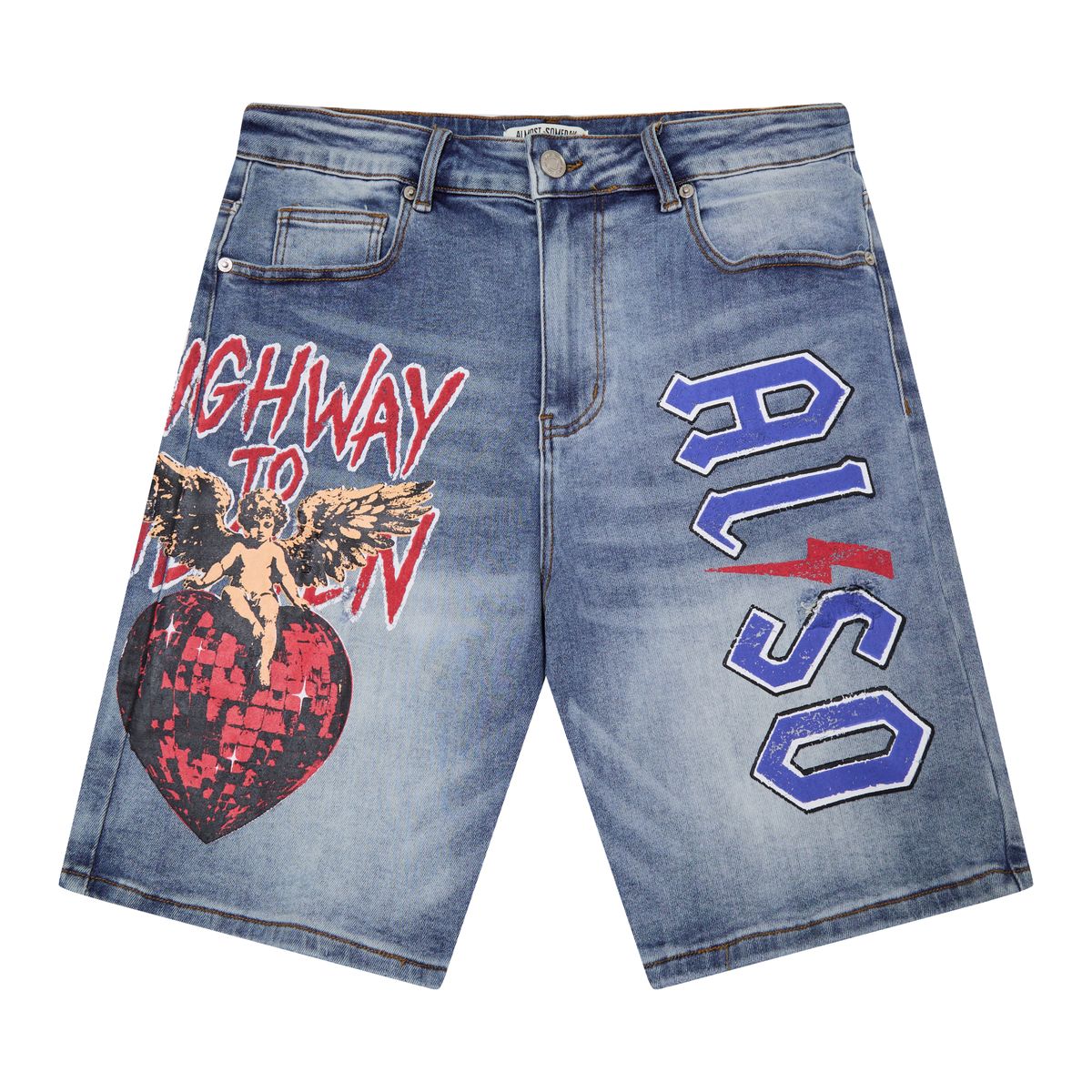 Highway To Heaven Denim Shorts - Blue
