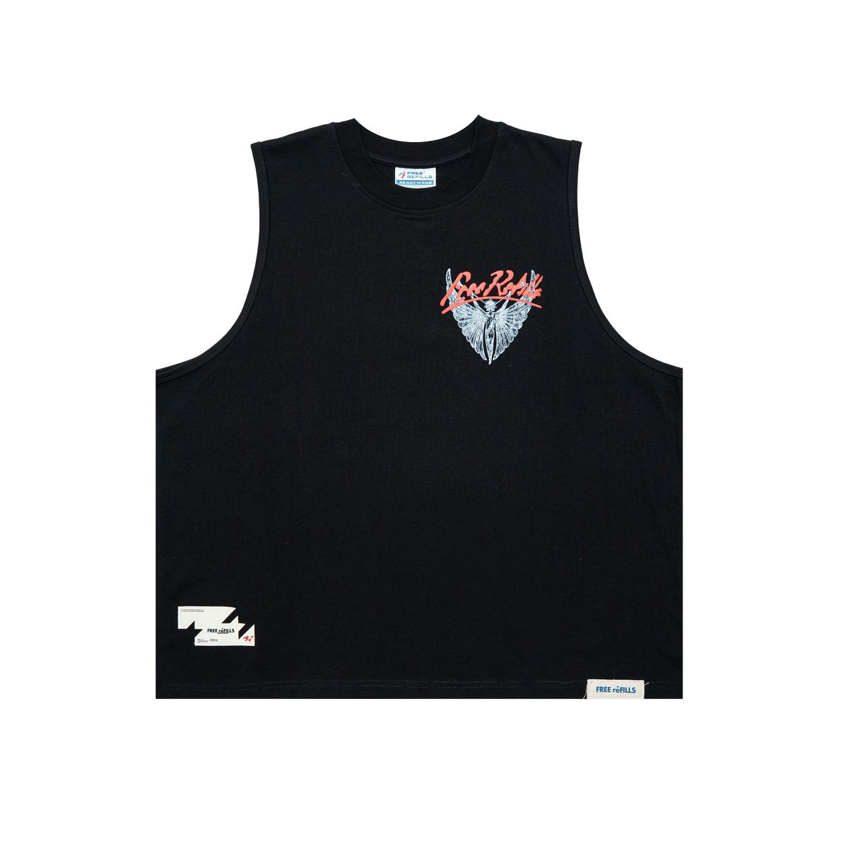 Angel Cut Off Shirt - Black