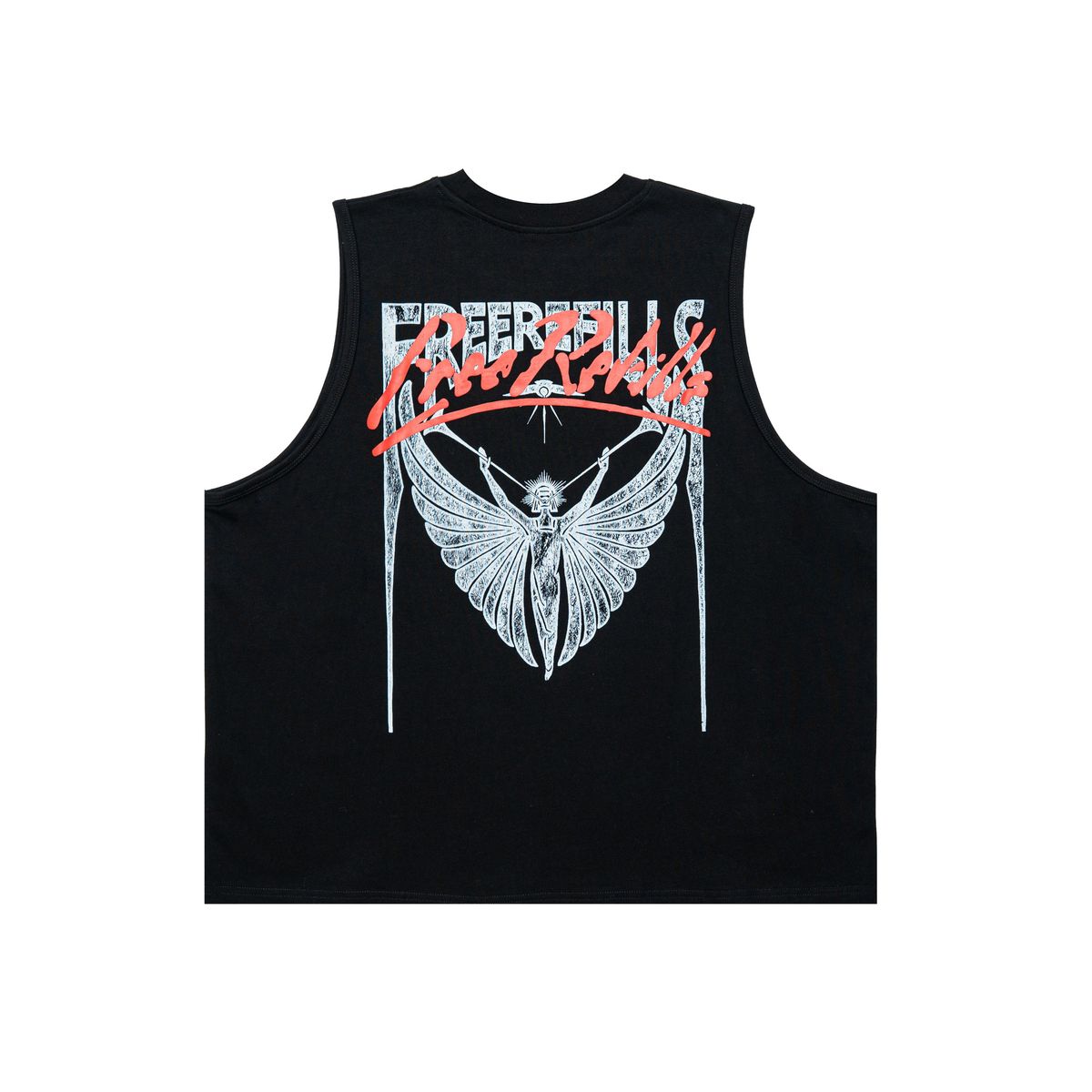Angel Cut Off Shirt - Black