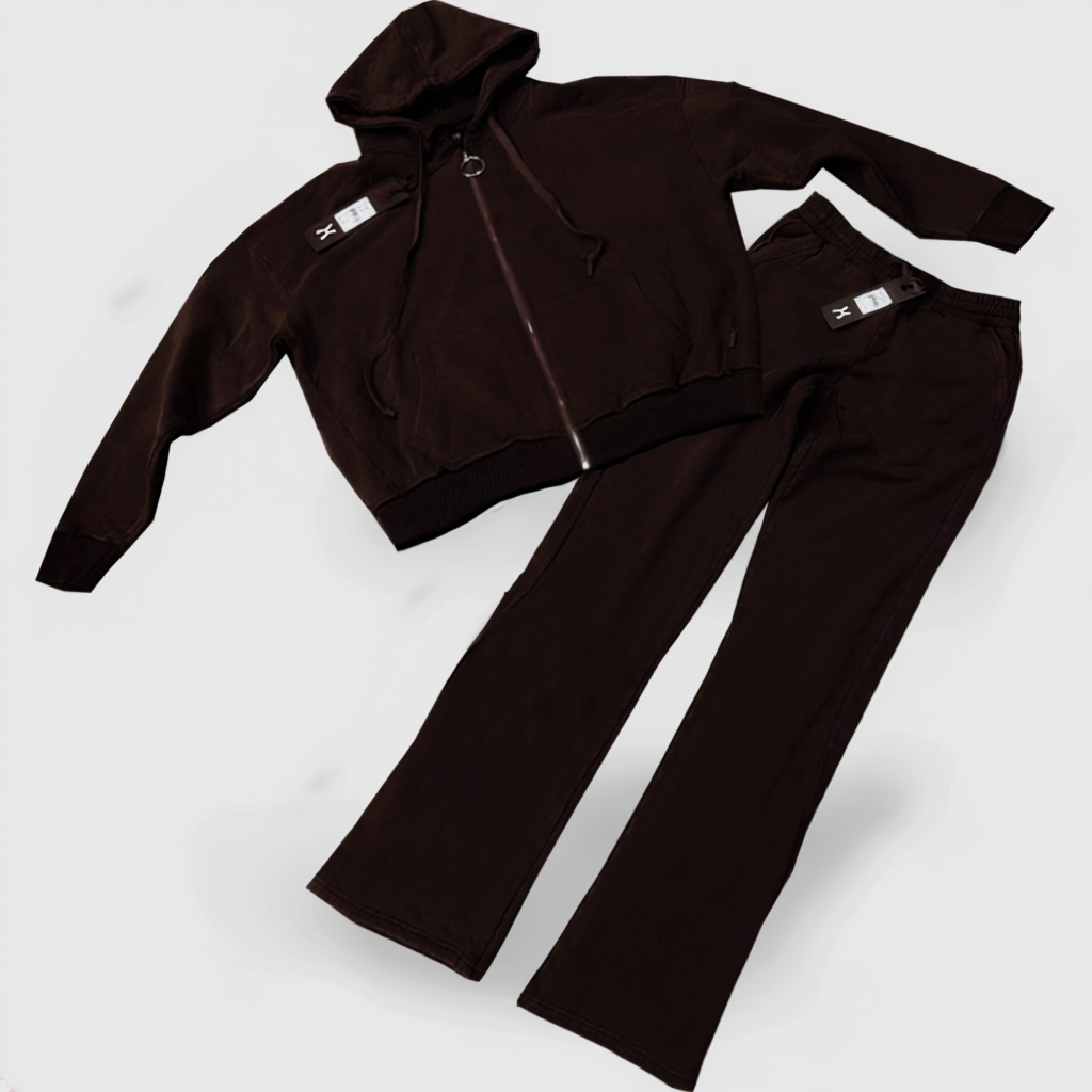 Zip Up Sweatsuit 400GSM - Brown
