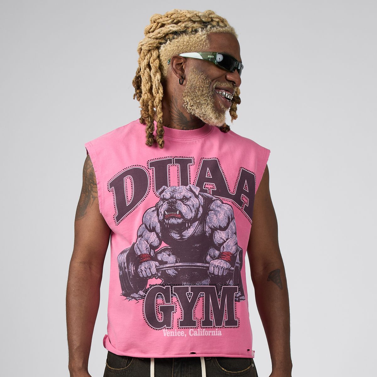 VENICE Cutoff T-Shirt - Pink