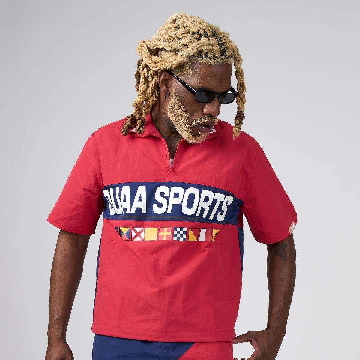KAYAK Collar Jacket + CRUISER Short Set - Red